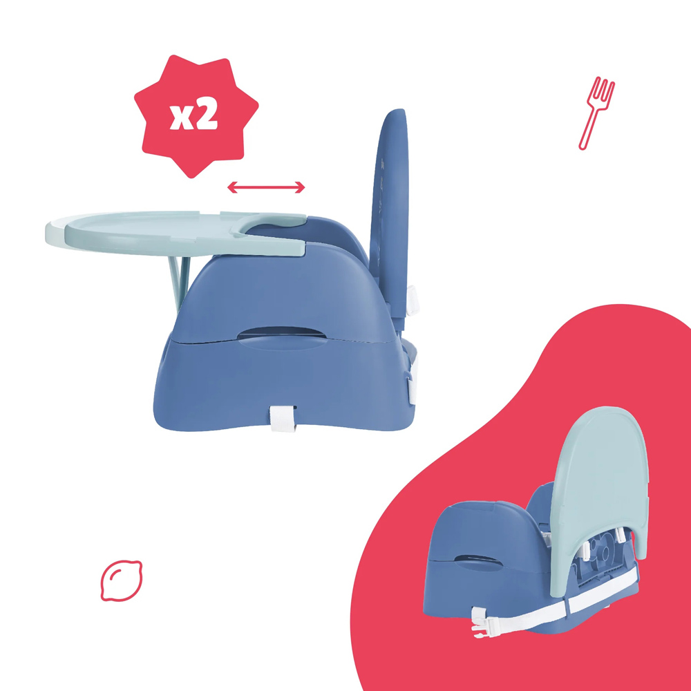 Badabulle etetőszék székre tehető Home and Go kék B009014