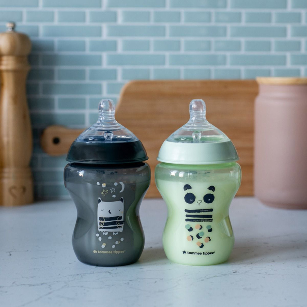 Tommee Tippee cumisüveg CTN duo 260 ml Ollie bagoly és Pip panda