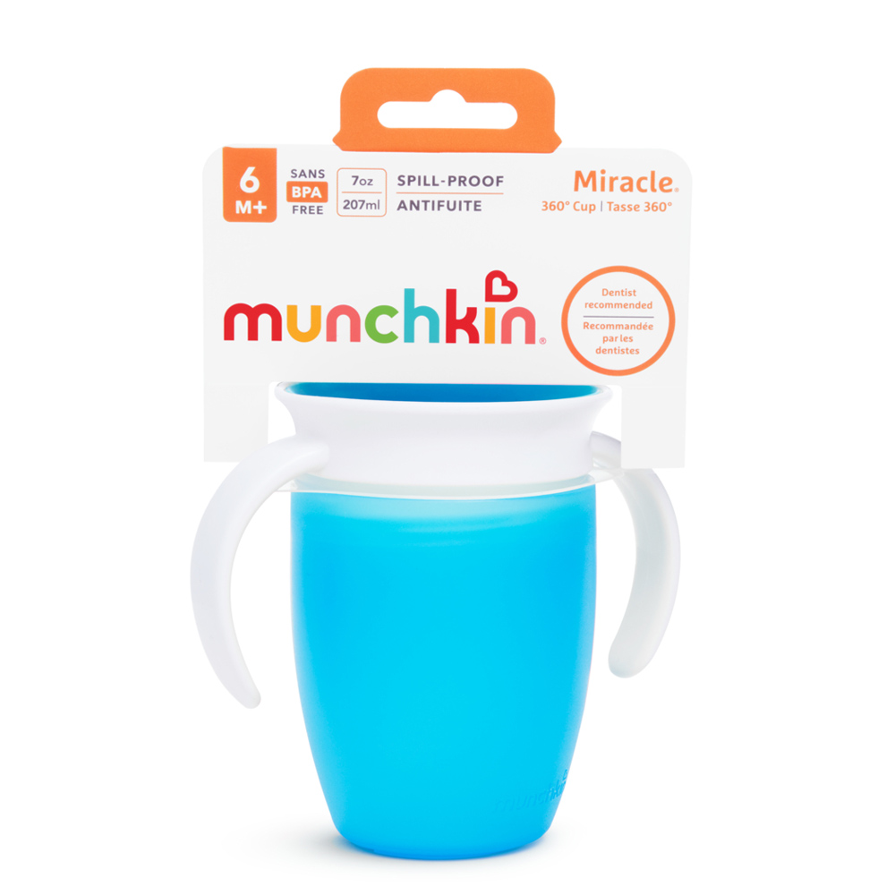 Munchkin itatópohár Miracle Cup 207ml 6hó kék