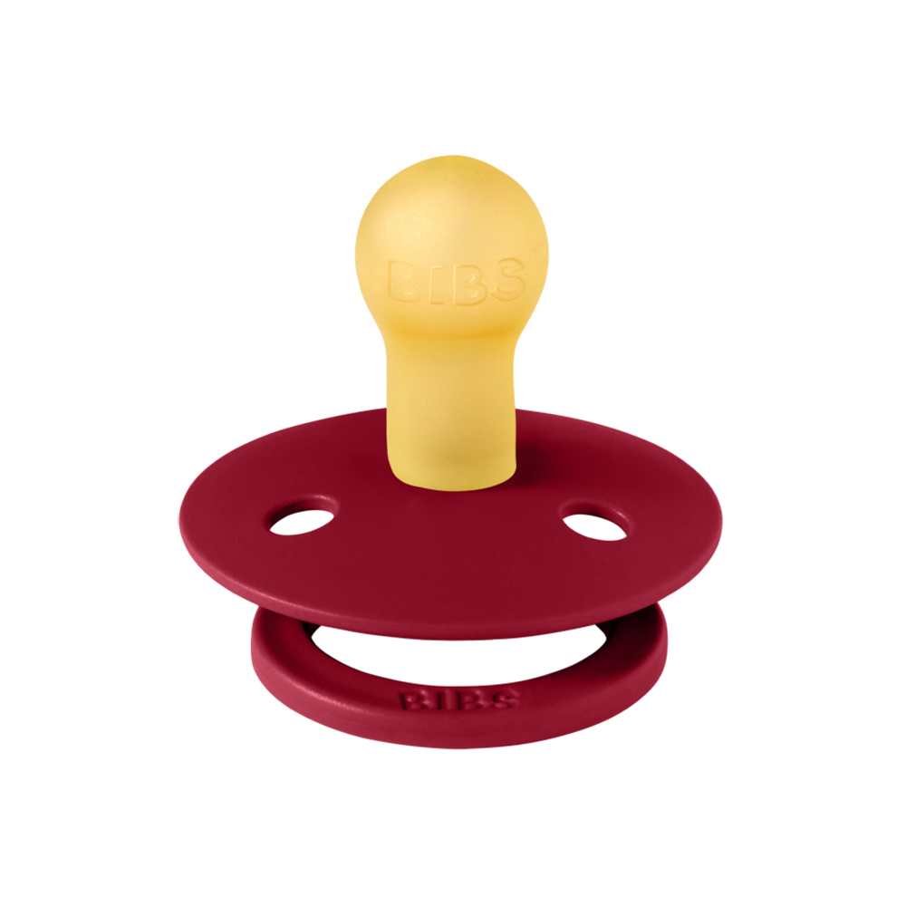 BIBS játszócumi - Colour natúr kaucsuk 6-18 hó rubint 1 db