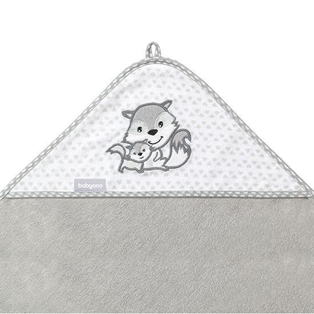 BabyOno fürdőlepedő kapucnis bambusz 76x76cm róka 345/03