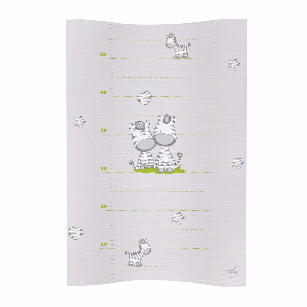 Ceba pelenkázó lap puha 2 oldalú 50x70cm COSY zebra szürke