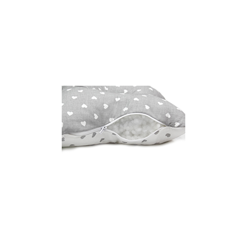 Scamp laposfejűség elleni párna Lettle Heart White Grey BLP012