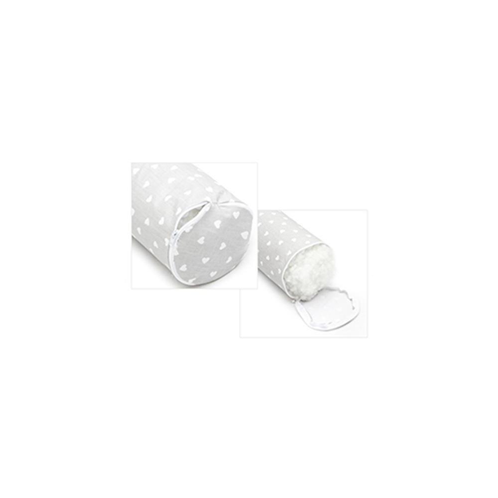 Scamp rácsvédő hengerpárna 210cm Little Heart White Grey BRVE011 210CM