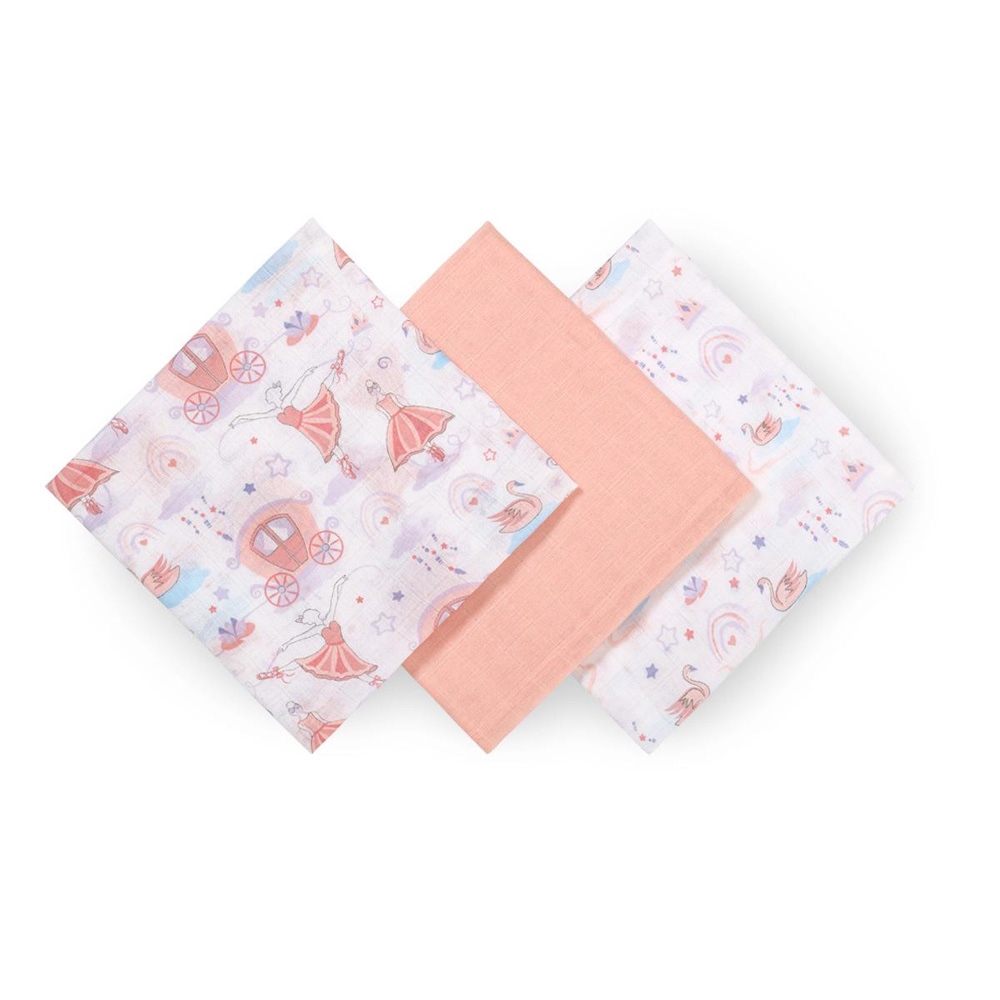 BabyOno textilpelenka színes 3db rózsaszín 348/11