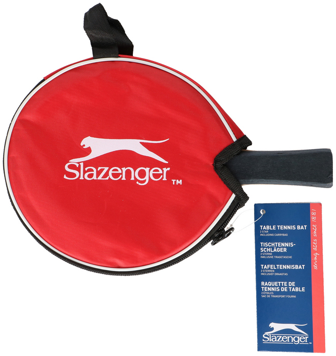 Slazenger Asztalitenisz ütő fa, 2 csillagos, tokkal