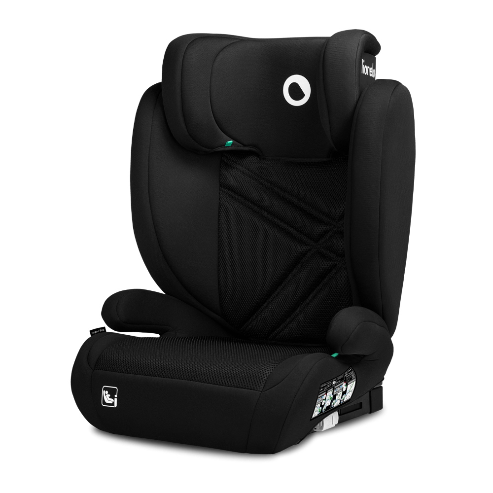 Lionelo gyerekülés Hugo I-Size 100-150 cm Isofix fekete-carbon