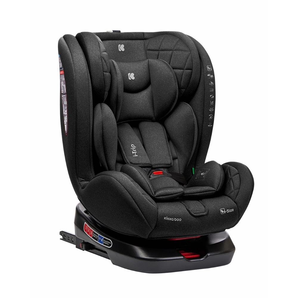 Kikkaboo gyerekülés i-Trip 360 fok i-Size Isofix 40-150 cm fekete