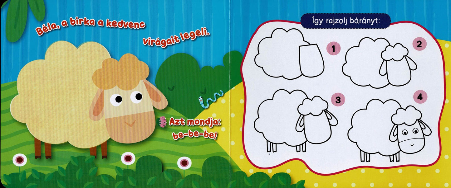 Mágnestábla - Rajzolj mókás tanyasi állatokat