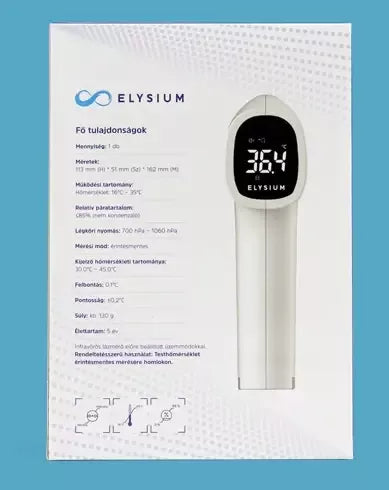 Elysium TP500 érintésmentes infravörös lázmérő, elemmel - 1 db