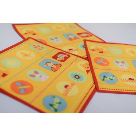 C07 Gyerek textilzsebkendő 3 db - Micimackó narancs