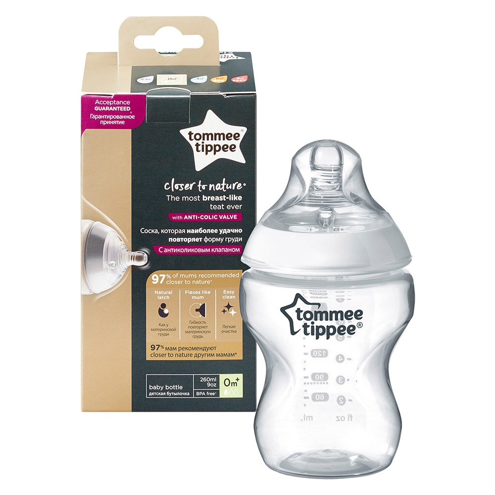 Tommee Tippee cumisüveg CTN 260 ml átlátszó