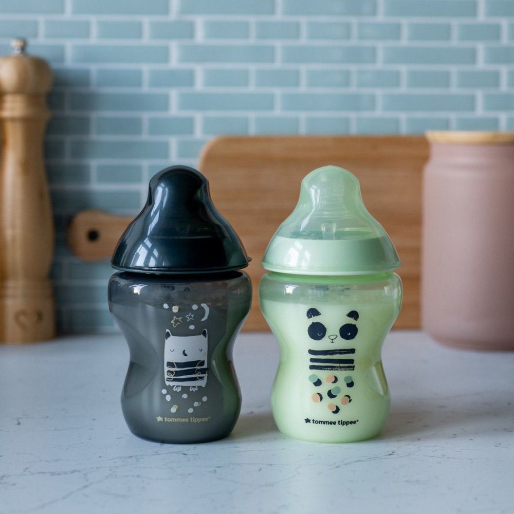 Tommee Tippee cumisüveg CTN duo 260 ml Ollie bagoly és Pip panda