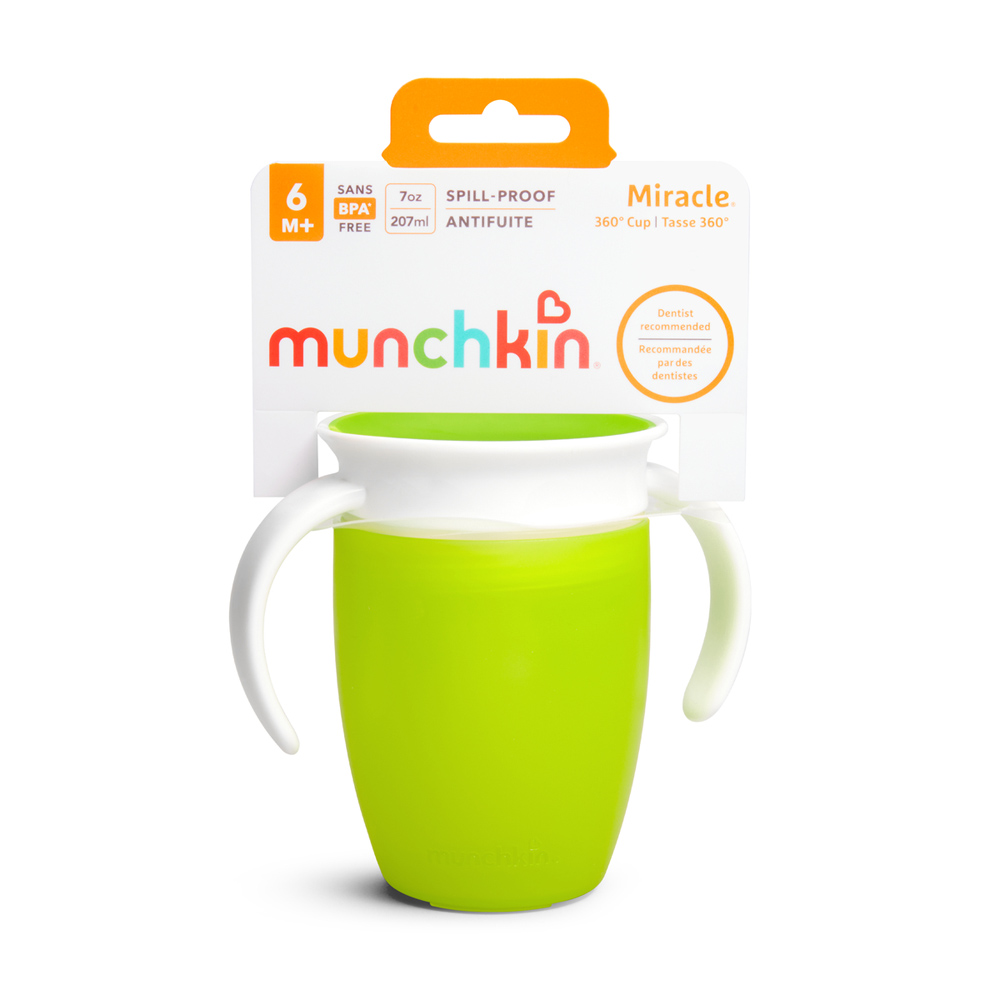 Munchkin itatópohár Miracle Cup 207ml 6hó zöld