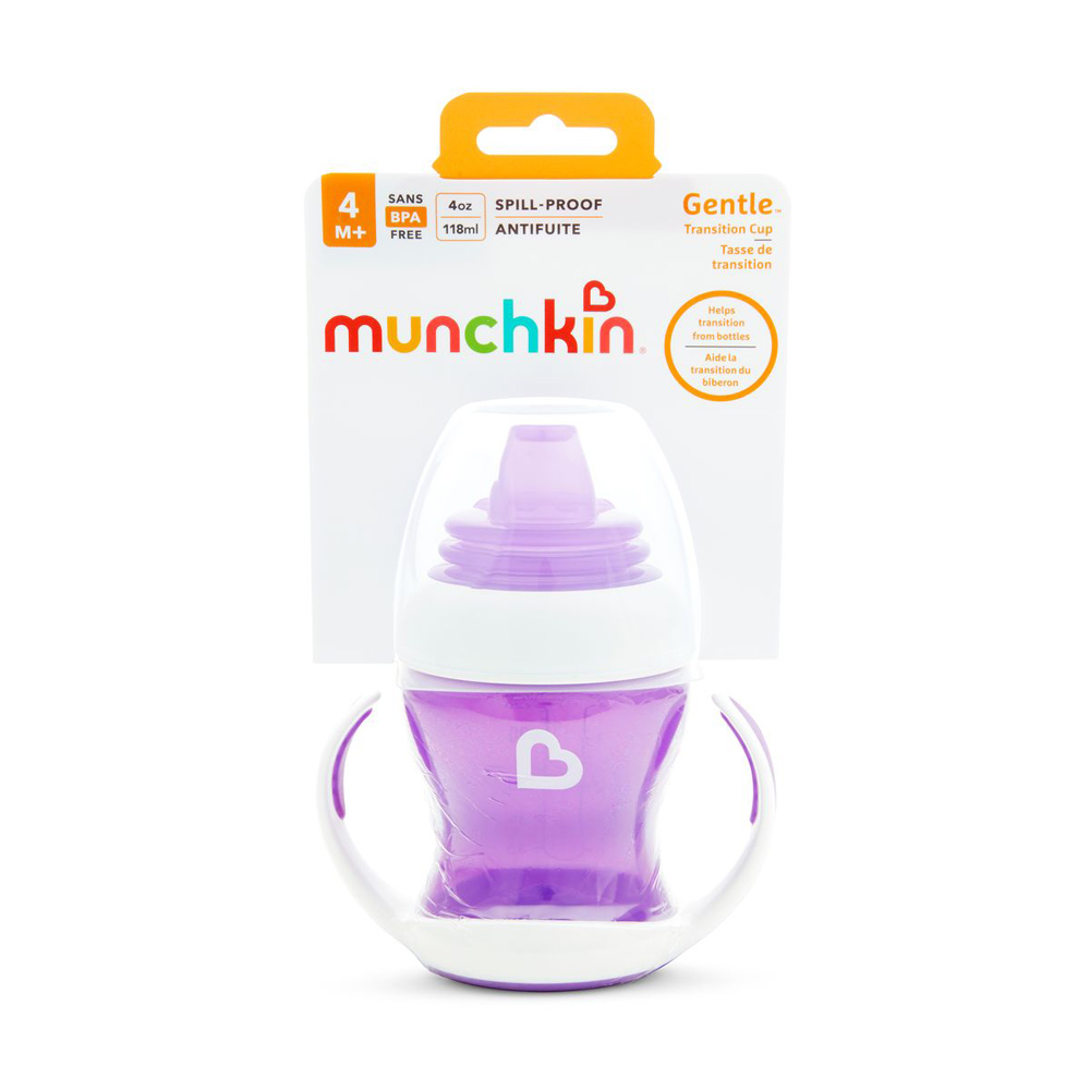 Munchkin tanulópohár Gentle 118ml 4hó lila