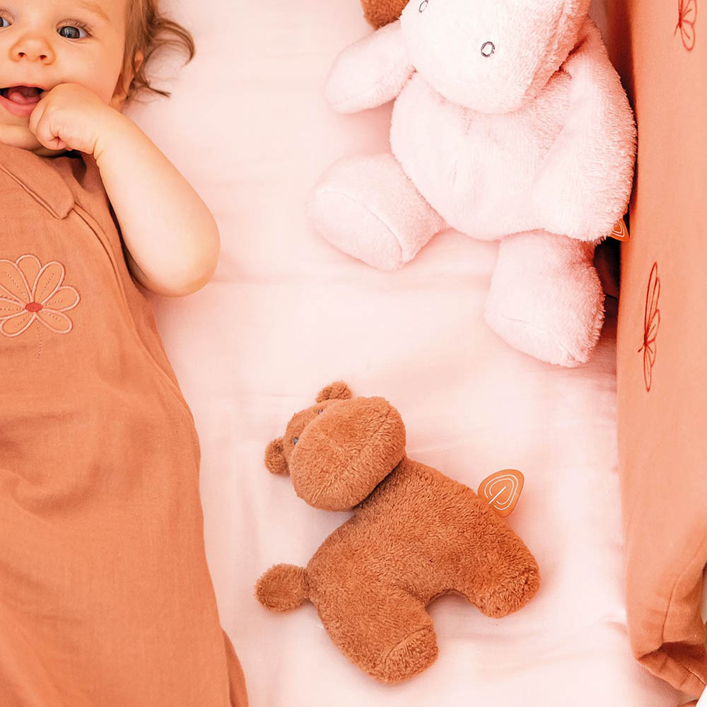 Nattou csörgő plüss Susie and Bonnie - Hippo, a víziló barna