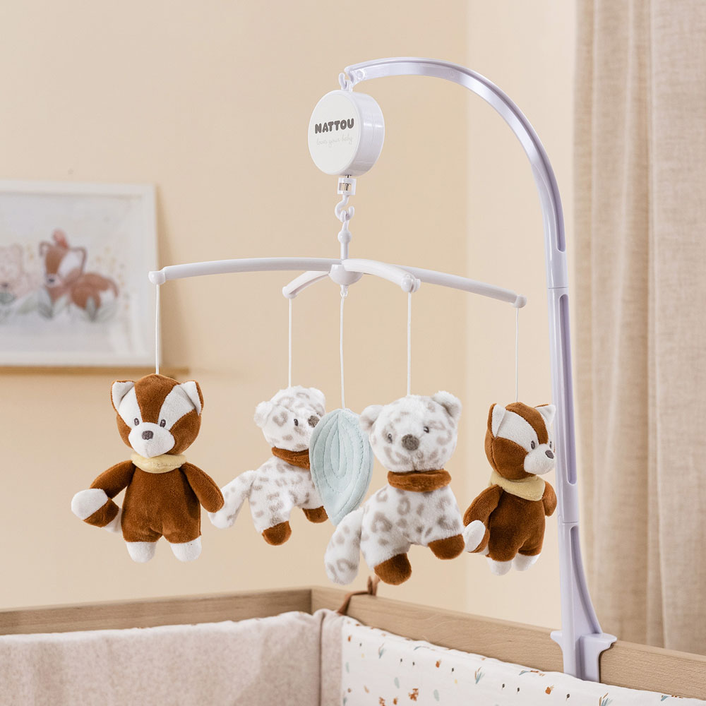 Nattou zenélő-forgó plüss Boris and Jungo