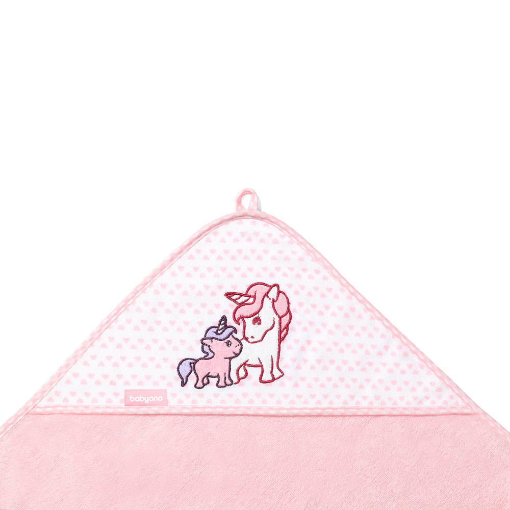 BabyOno fürdőlepedő kapucnis bambusz 100x100cm unikornis 346/01