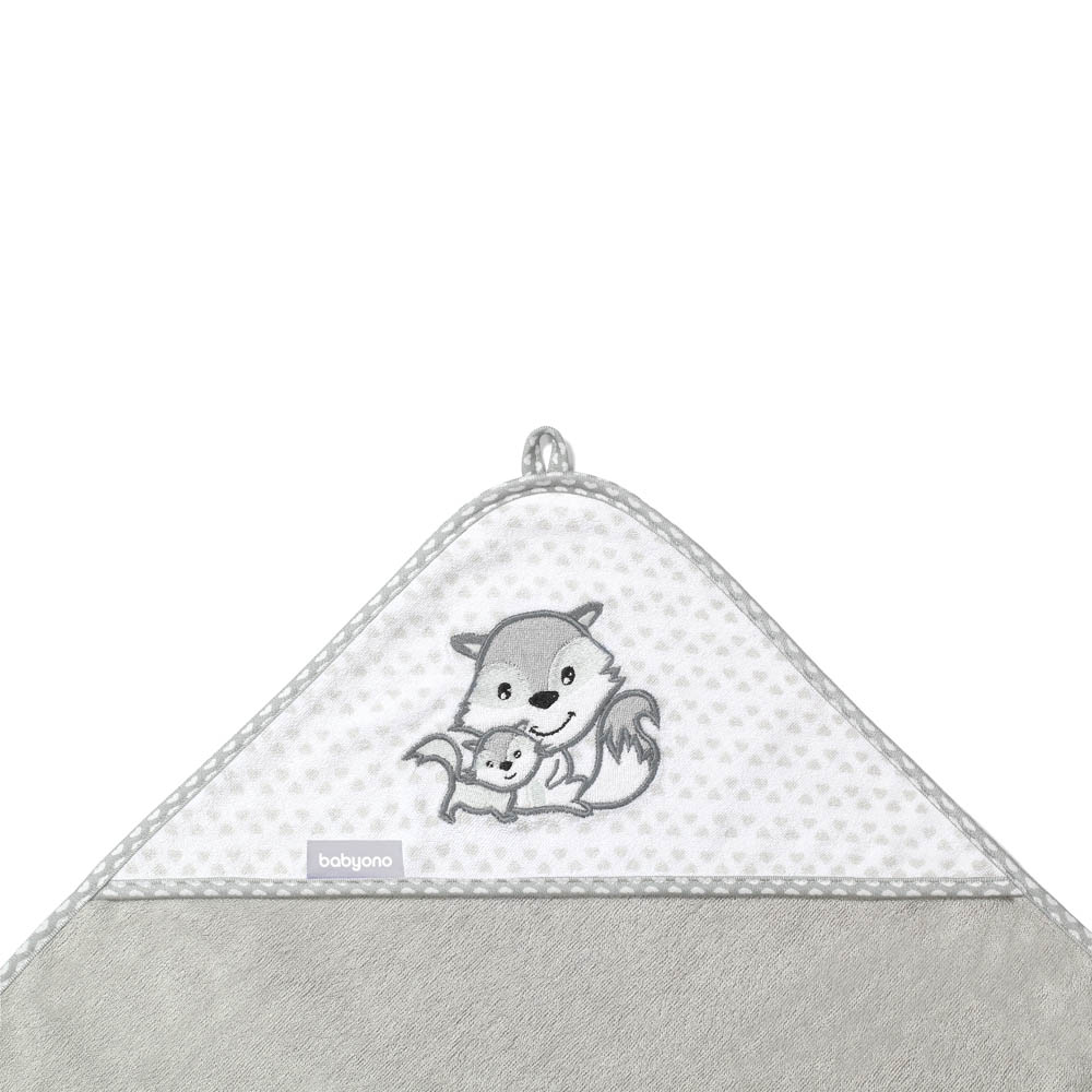 BabyOno fürdőlepedő kapucnis bambusz 100x100cm róka 346/03