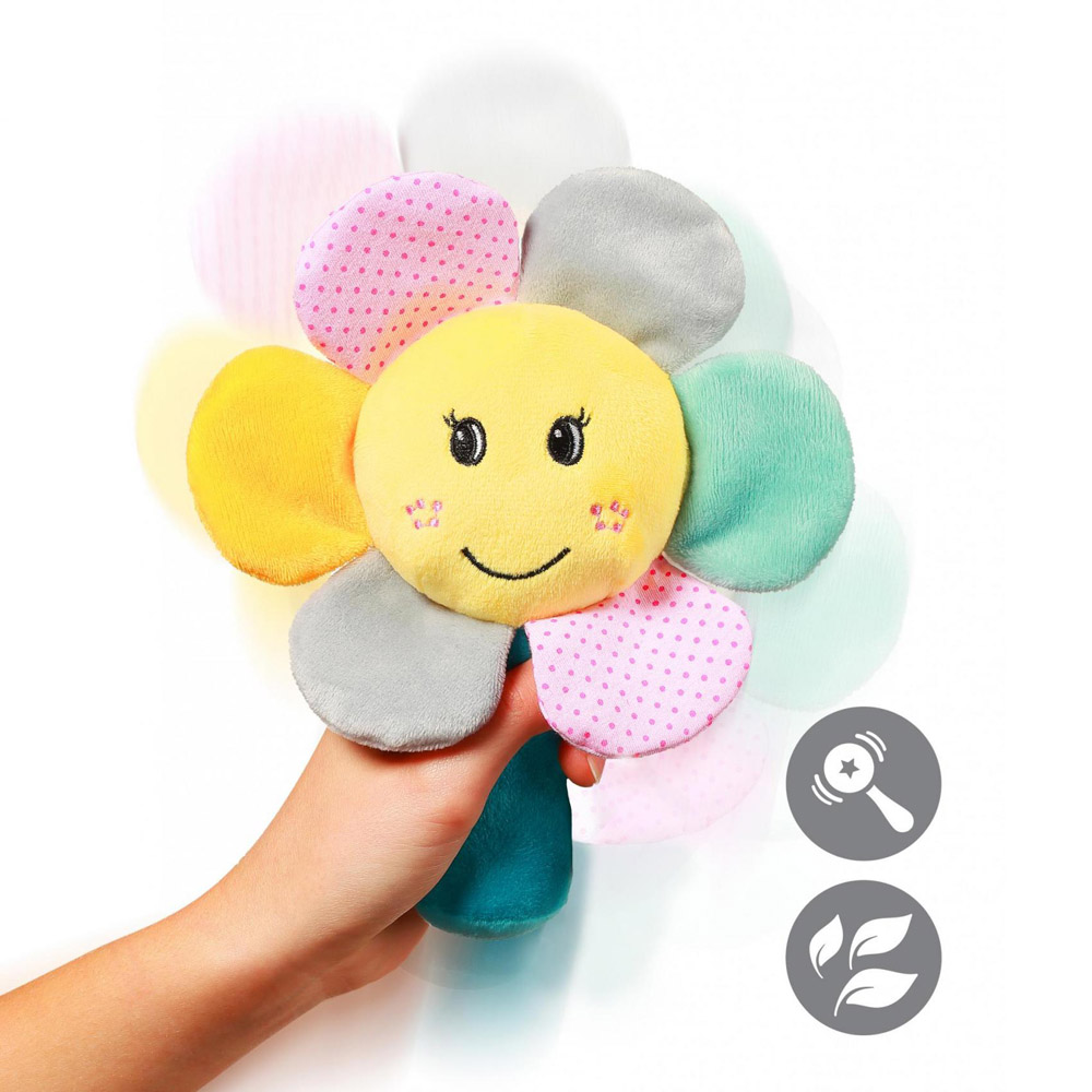 BabyOno csörgő Rainbow flower plüss virág 609
