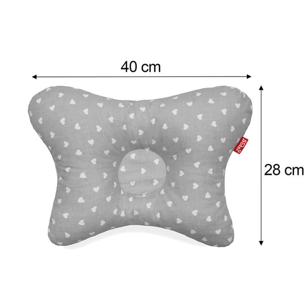 Scamp laposfejűség elleni párna Lettle Heart White Grey BLP012