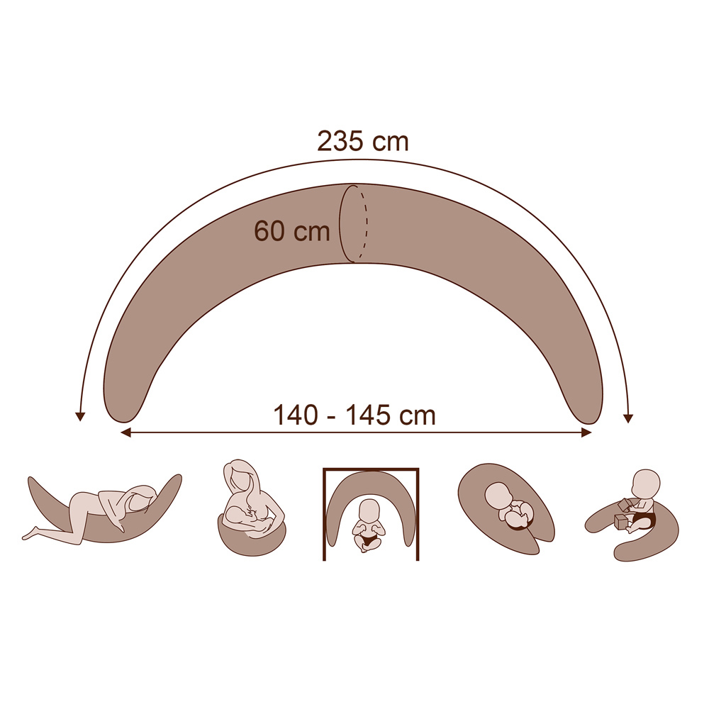 Scamp szoptatós párna formázott gombosvégű Little Clouds SZPG010