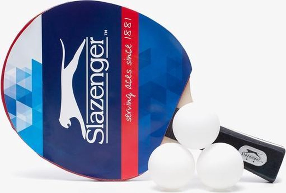 Slazenger pingpong ütő szett. 1 db  fa ütő, 3 labda + hordozó táska