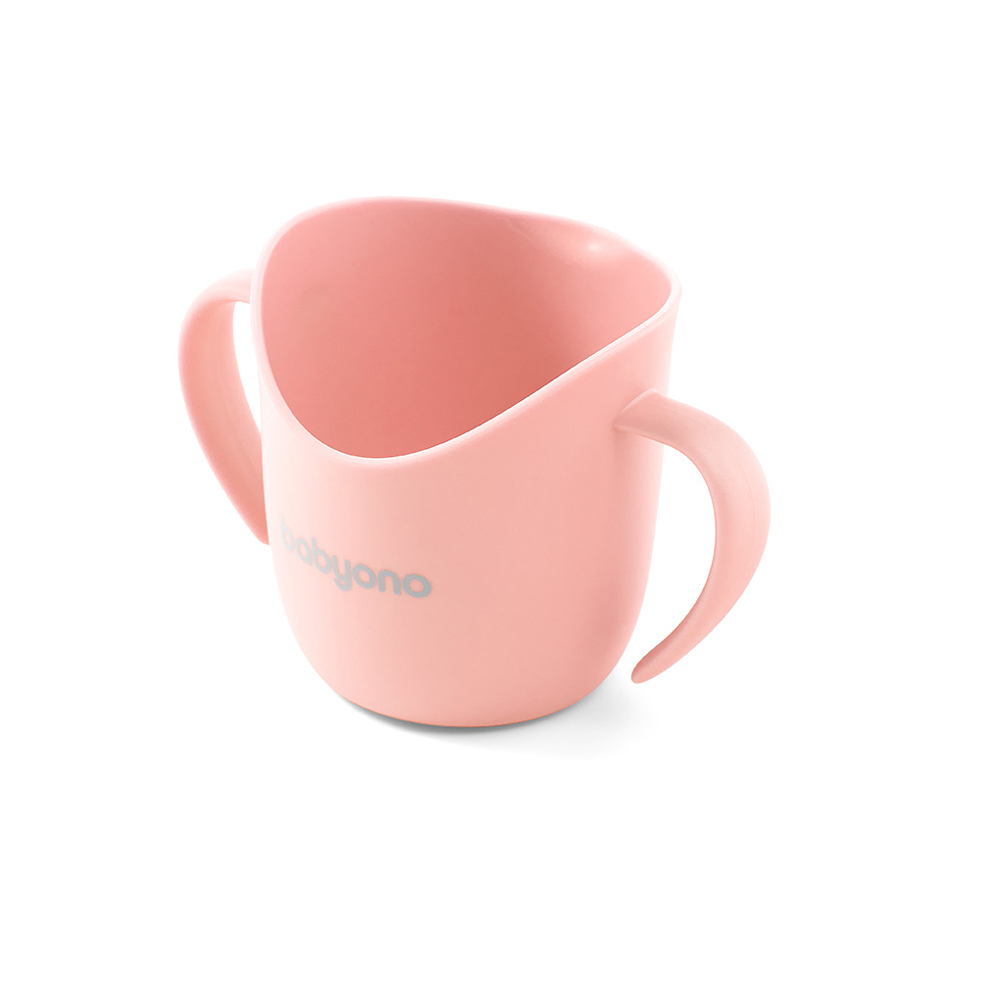 BabyOno tanulópohár - ergonómikus 6hó pasztell rózsaszín 1463/07