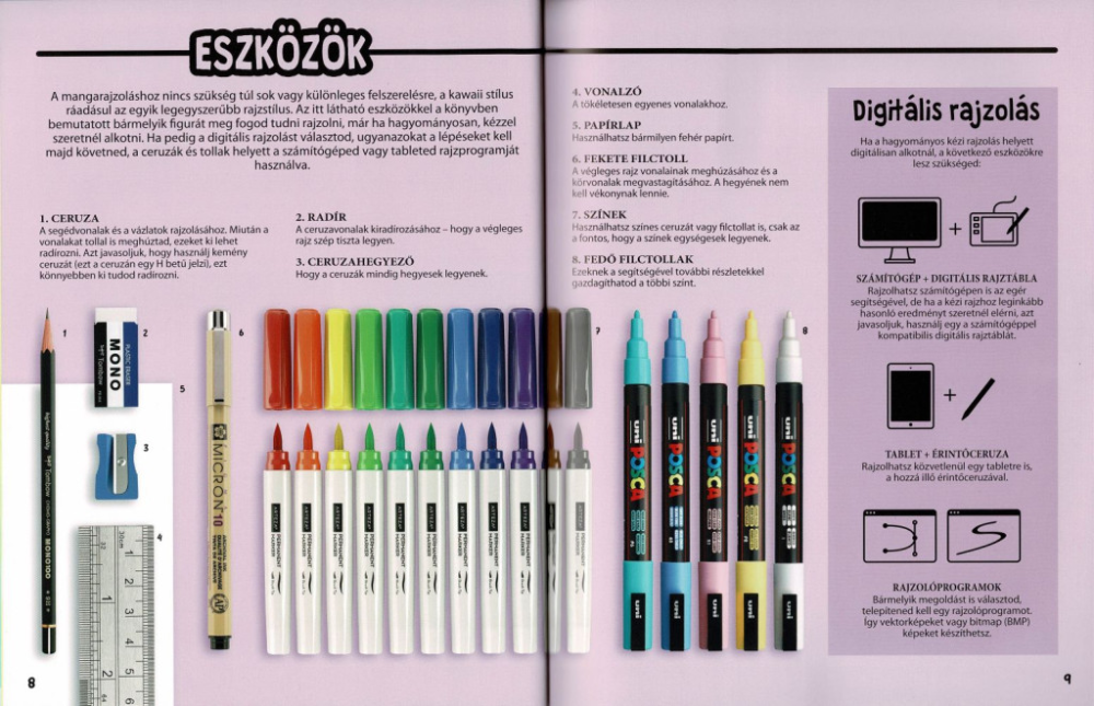 Manga karakterek kawaii stílusban
