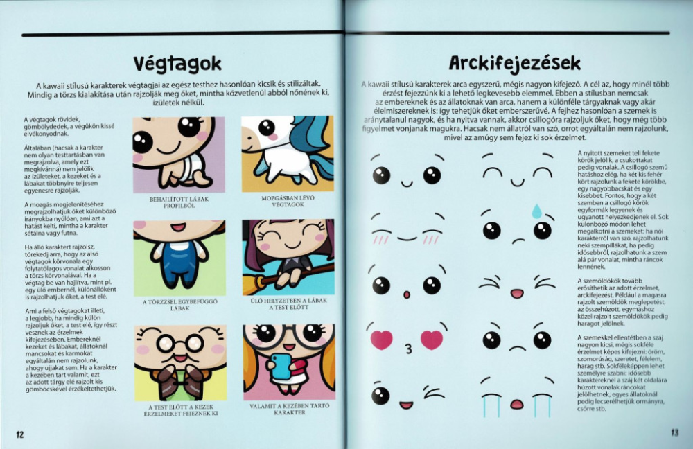 Manga karakterek kawaii stílusban