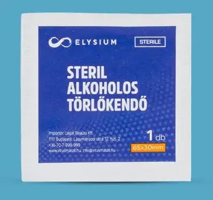 Elysium steril alkoholos törlőkendő - 100 db - 70%-os izopropil-alkohollal