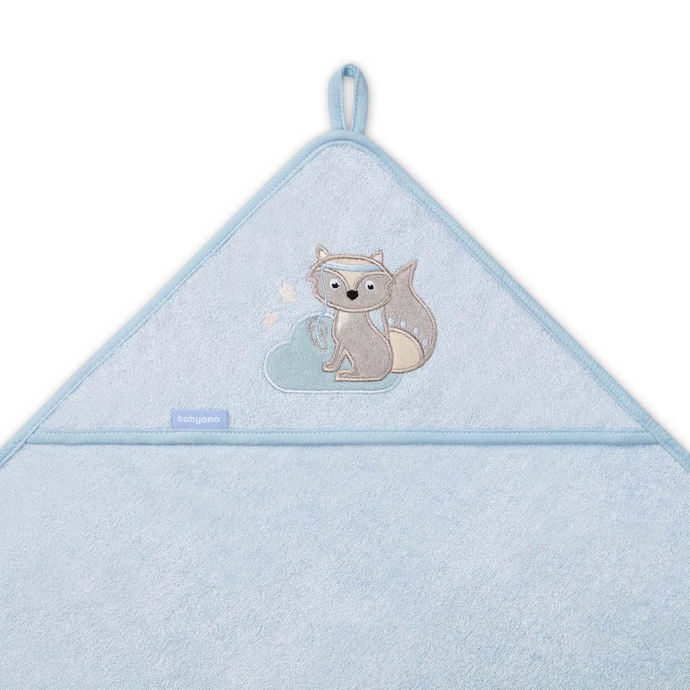 BabyOno fürdőlepedő kapucnis bambusz 100x100cm kék farkas 346/05