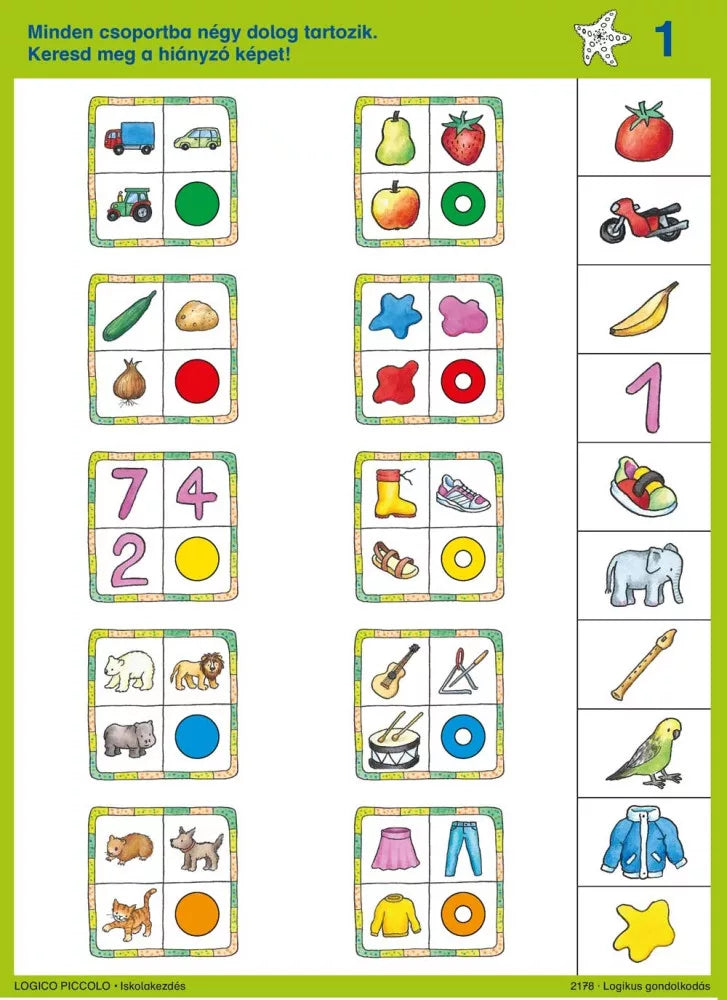 LOGICO Piccolo 2178 - Iskolakezdés: Logikus gondolkodás