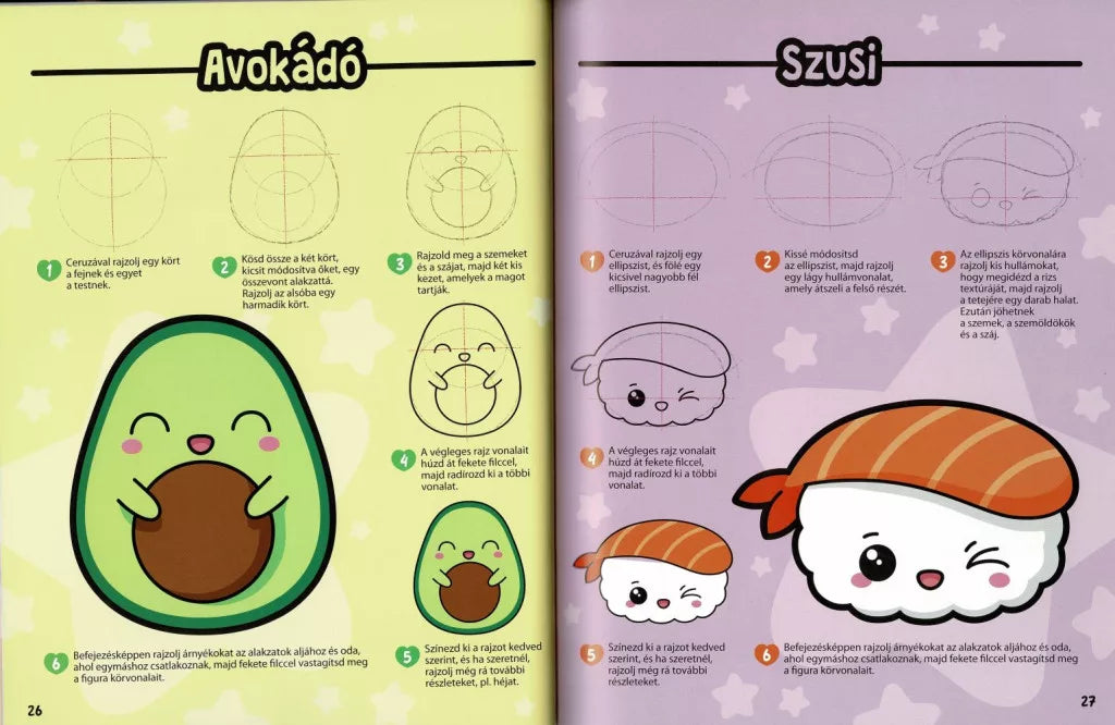 Manga karakterek kawaii stílusban