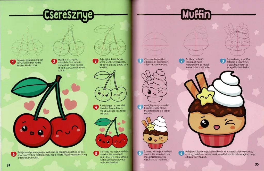 Manga karakterek kawaii stílusban