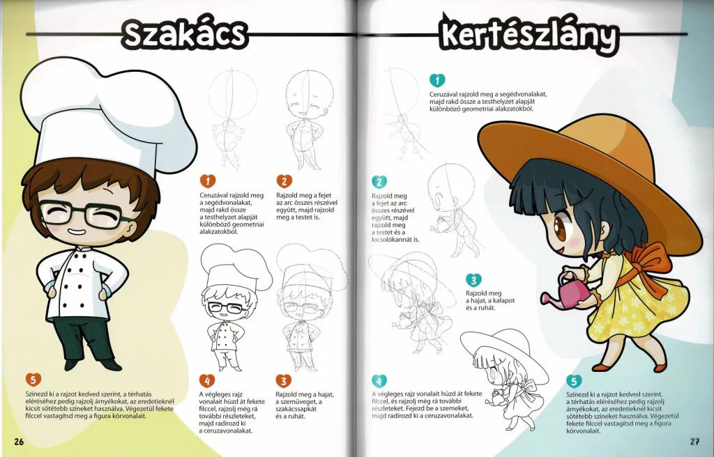 Manga karakterek csibi stílusban