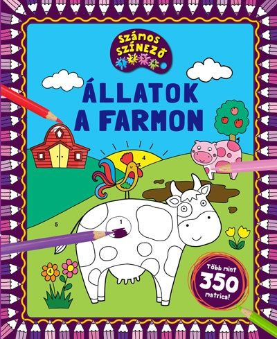 Állatok a farmon - Számos színező