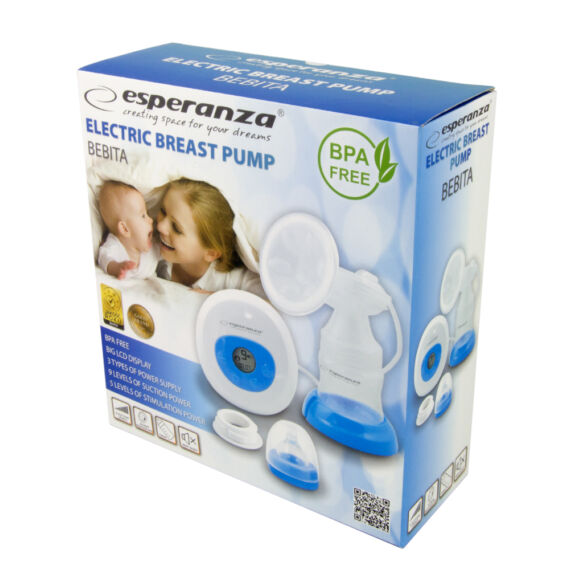 Esperanza ECM001B, Bebita, 150 ml, BPA mentes, Elektromos mellszívó