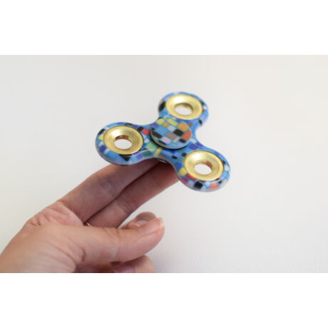 Fidget Spinner FS-Z02 Kék kockás