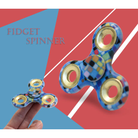 Fidget Spinner FS-Z02 Kék kockás