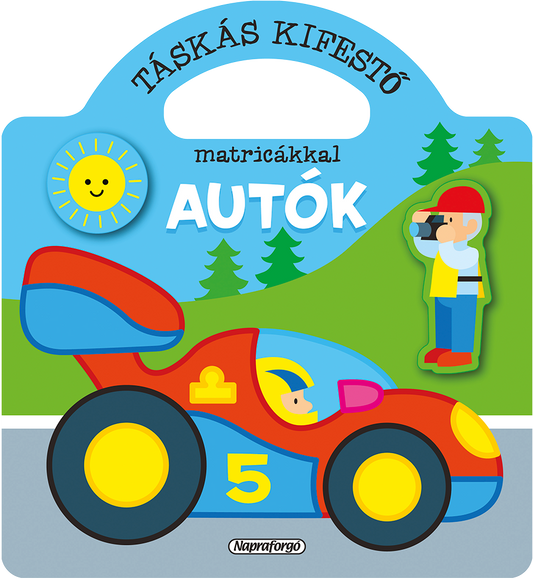 Táskás kifestő matricákkal - Autók