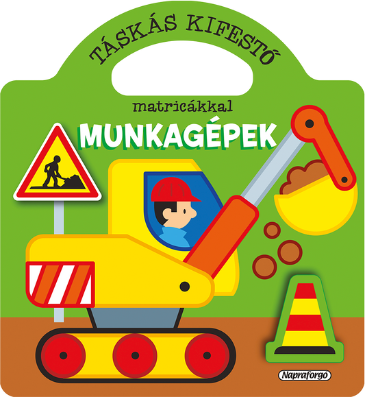 Táskás kifestő matricákkal - Munkagépek