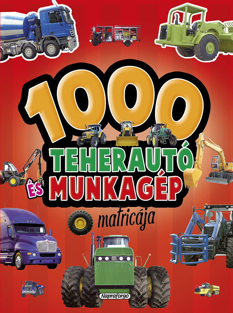 1000 teherautó és munkagép matricája - Piros