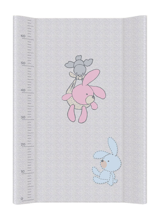 Ceba pelenkázó lap merev 2 oldalú 50x70cm COMFORT nyuszi szürke