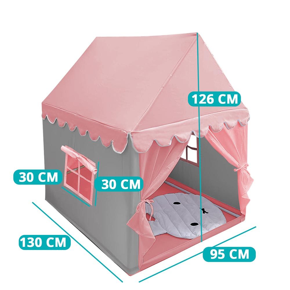 Gyermek játszóház szürke-rózsaszín
