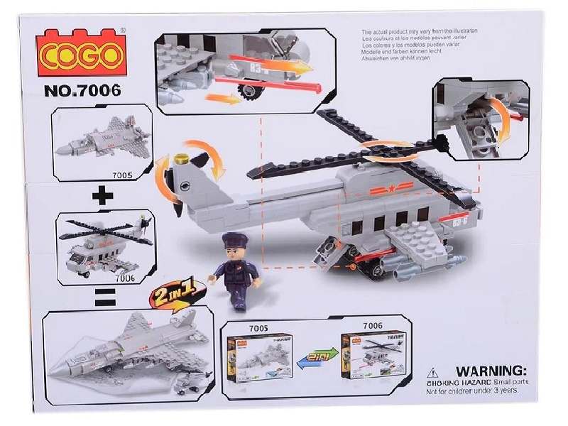 COGO® 7006 | lego-kompatibilis építőjáték | 191 db építőkocka | Harci helikopter