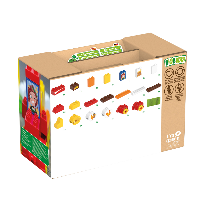 BiOBUDDi BB-0243 | legó-duplo-kompatibilis bio építőjáték | Gabonafarm