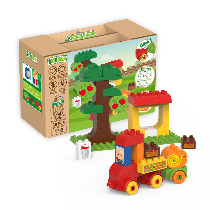 BiOBUDDi BB-0244 | legó-duplo-kompatibilis bio építőjáték | Almafarm