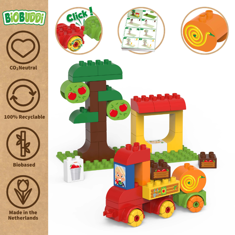 BiOBUDDi BB-0244 | legó-duplo-kompatibilis bio építőjáték | Almafarm