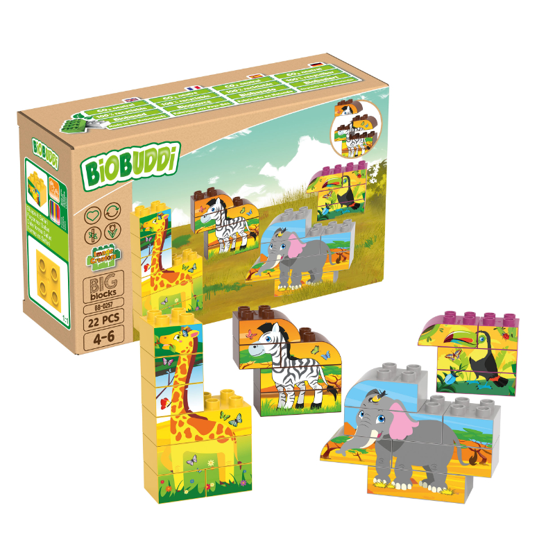 BiOBUDDi BB-0257 | legó-duplo-kompatibilis bio építőjáték | Safaris képalkotás